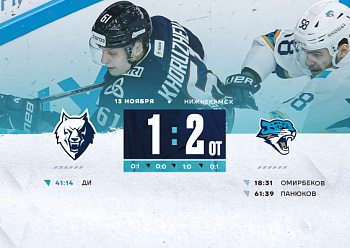 Neftekhimik 1–2 (OT) Barys 11/13/2024