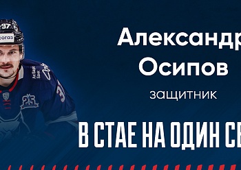 «NEFTEKHIMIK» HAVE SIGNED DEFENSEMAN ALEXANDER OSIPOV TO A ONE-YEAR CONTRACT