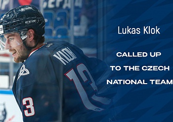 Neftekhimik defensemen Lukas Klok has been called up to the Czech Republic national team