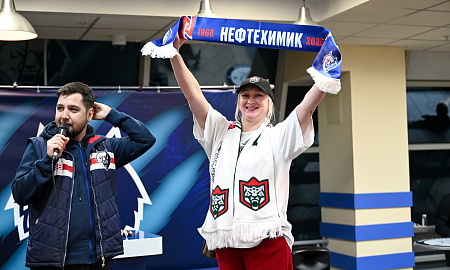 Активности на матче "Нефтехимик" - "Ак Барс"