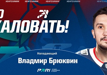Neftekhimik have signed forward Vladimir Bryukvin