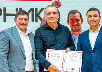 Awarding of coaches of the Neftekhimik Hockey School